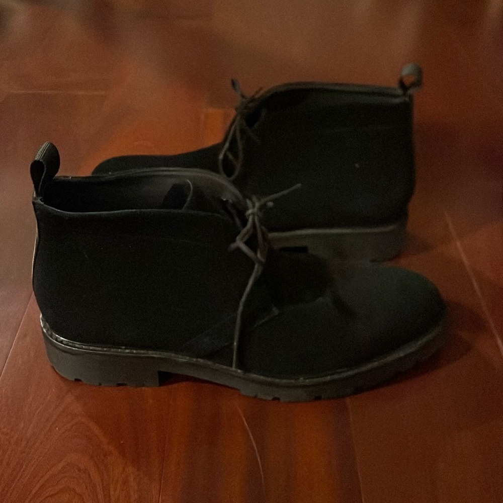 Black Calvin Klein Ultan Calf Suede Leather Chukka Boots Men’s 9